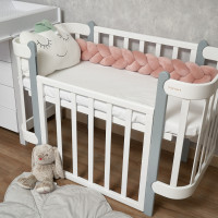 Бампер - косичка Twins 3-х прядная 120 см Pastel пудра