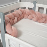 Бампер - косичка Twins 3-х прядная 120 см Pastel пудра