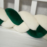 Bumper - pigtail Twins 3 strand 120 cm green Emerald 