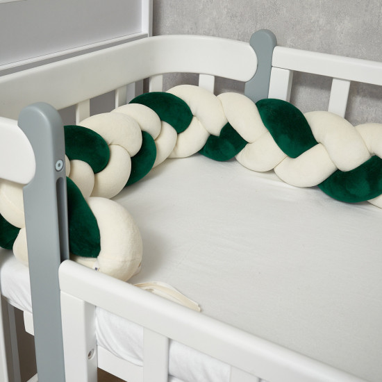 Bumper - pigtail Twins 3 strand 120 cm green Emerald 