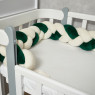 Bumper - pigtail Twins 3 strand 120 cm green Emerald 