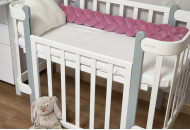 Bumper - pigtail Twins 3-strand 120 cm purpur pink smoke