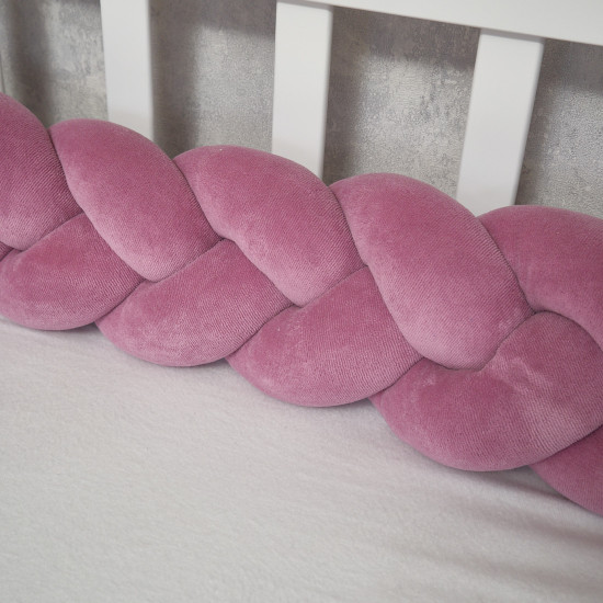 Bumper - pigtail Twins 3-strand 120 cm purpur pink smoke