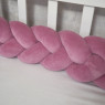Bumper - pigtail Twins 3-strand 120 cm purpur pink smoke