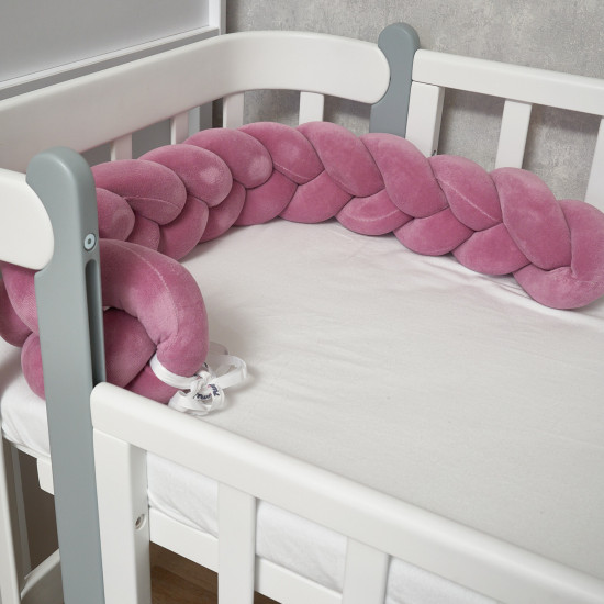 Bumper - pigtail Twins 3-strand 120 cm purpur pink smoke
