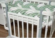 Bumper - pigtail Twins 3-strand double 260 cm white/menthol