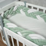 Bumper - pigtail Twins 3-strand double 260 cm white/menthol