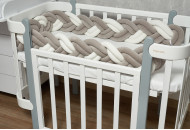 Bumper - pigtail Twins 3-strand double 260 cm white/grey