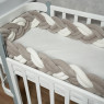 Bumper - pigtail Twins 3-strand double 260 cm white/grey