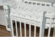 Bumper - pigtail Twins 3-strand double 260 cm white