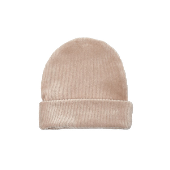 Twins cap for newborns Ego velor (0-6 months), beige