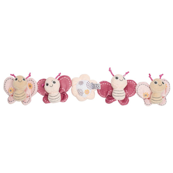 Мобиль Baby Mix плюшевый механический Бабочки 53095, pink
