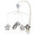 Мобиль Baby Mix плюшевый механический Кротики серые 53093, white/grey