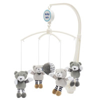 Мобиль Baby Mix плюшевый механический Мишки 53096, grey