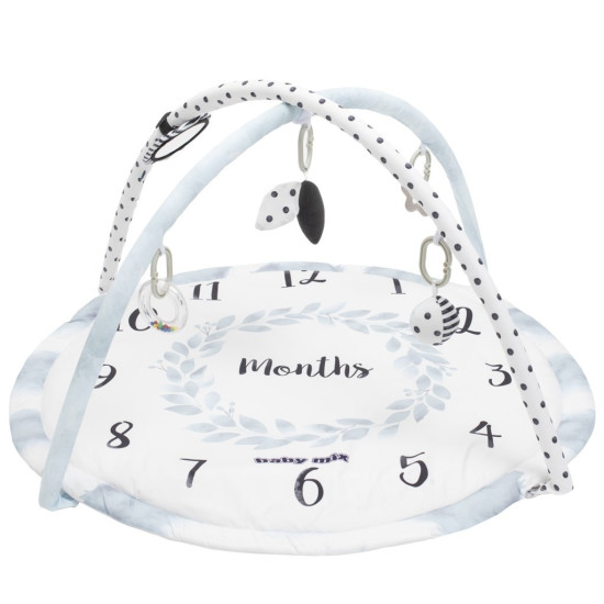 Коврик Baby Mix Месяцы серый 53100, white/grey