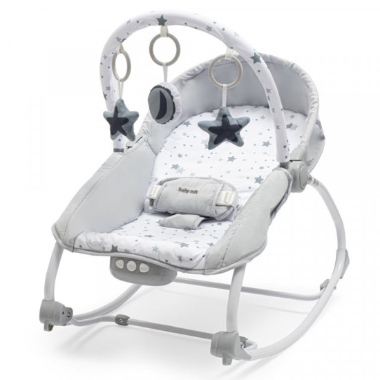Лежак Baby Mix Зірочки зелені 53428, grey