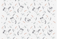 Коврик водонепроницаемый Cebababy 120x120 Raccoon белый/беж