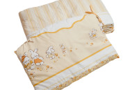 Бампер Twins Comfort 2051-C-023, Зайчики с полосками, желтый