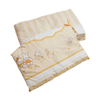 Бампер Twins Comfort 2051-C-023, Зайчики с полосками, желтый
