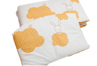 Бампер Twins Comfort 2051-C-021, Горошки оранжевые, оранжевый