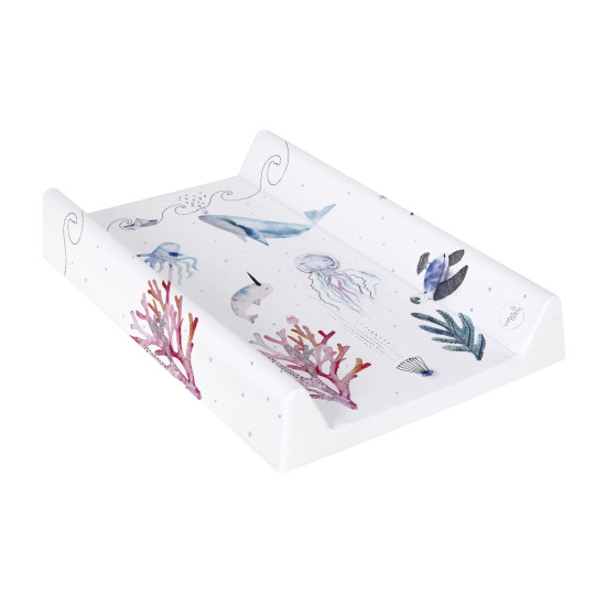 Повивальная доска Cebababy 50x70 Watercolor Word W-203-123-652, Ocean, белый