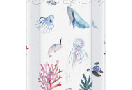 Повивальная доска Cebababy 50x70 Watercolor Word W-203-123-652, Ocean, белый
