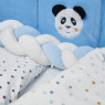 Постельный комплект 7 эл Twins Panda голубой