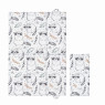 Повивальный матрас Cebababy 40x60 Watercolor Word W-305-000-636, Raccoon, белый