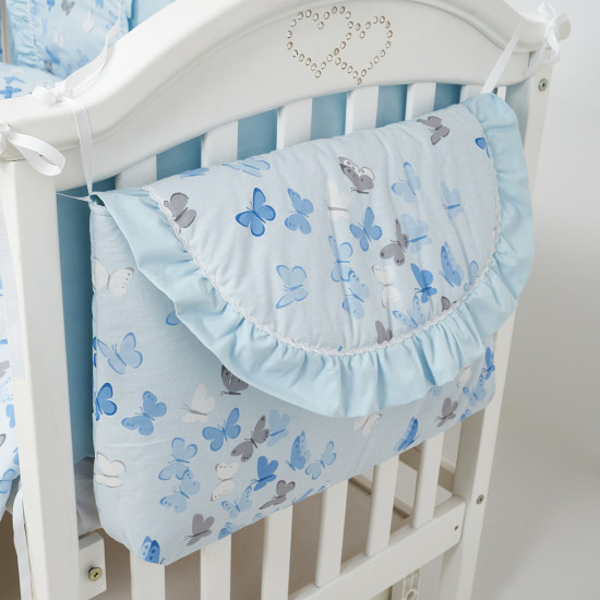 Постельный комплект 7 эл Twins Romantic Spring collection Butterfly голубой