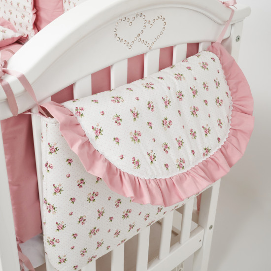 Постельный комплект 7 ел Twins Romantic Spring collection 4027-TRS-08, Flower Power, розовый дым