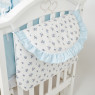 Постельный комплект 7 ел Twins Romantic Spring collection 4027-TRS-04F, Flower, голубой