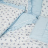 Постельный комплект 7 ел Twins Romantic Spring collection 4027-TRS-04F, Flower, голубой