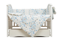 Постельный комплект 7 эл Twins Romantic Spring collection 4027-TRS-401, Butterfly white, голубой/белый