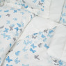 Постельный комплект 7 эл Twins Romantic Spring collection 4027-TRS-401, Butterfly white, голубой/белый