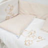 Постельный комплект 7 эл Twins Dolce Loving bear 4075-DLB-02, white/beige, белый/беж