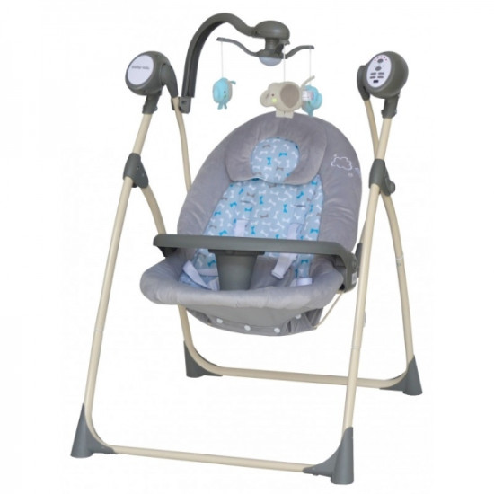 Качели Baby Mix SW102 мобиль + пульт LCP-SW102RCGYCM, grey, серый