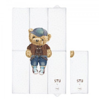 Пеленальный матрас Cebababy 50x80 Fluffy Puffy Stu мальчик