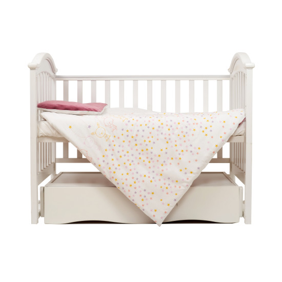 Сменная постель 3 эл Twins Eco Line New 3091-E-023, Bunnies pink, розовый