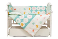 Постельный комплект для детской кровати 6 эл Twins Eco Line New Animals mint