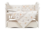 Постельный комплект 6 эл Twins Eco Line New 4091-E-020, Animals beige, бежевый