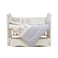 Постельный комплект 6 эл Twins Eco Line New 4091-E-026, Best friend grey, белый / серый