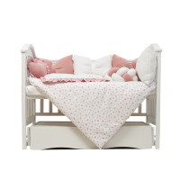 Постельный комплект 6 эл. Twins Love 4020-TL-24, powder pink, пудра