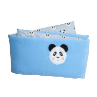 Бампер Twins велюр Animal 240 см 2022-TVA-04, blue, блакитний