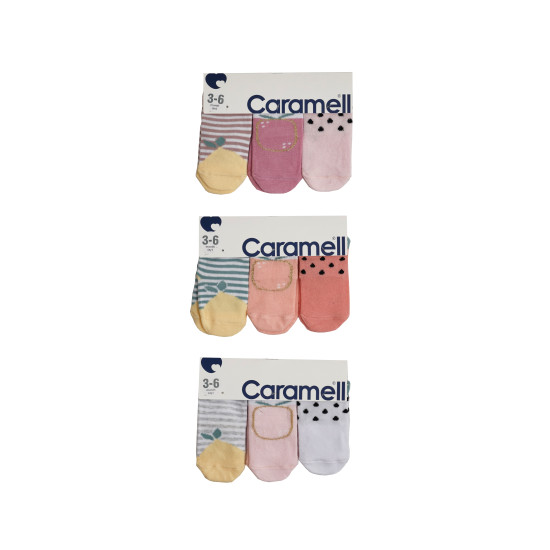 Носки Caramel хлопок 3-6 м (3 пары) принт COK6954-g, multicolor, мультицвет, 3-6 мес