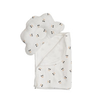 Детский плед и подушка ортопедическая Twins муслин Маршмелоу 110х80 white/cherry белый