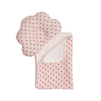 Детский плед и подушка ортопедическая Twins муслин Маршмелоу 110х80 pink/stars розовый