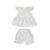 Набор для девочки Twins Linen (шорты, майка) лен 68р белый
