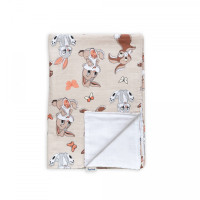 Twins diaper muslin 110x75 colors in assortment / 1610-TPM-14499, rabbits, white / beige