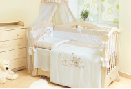 Бампер Twins Evo Лето сатин / аппликация 2073-A-015, white / beige, белый / беж