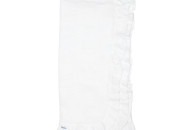 Children's blanket Twins muslin 100x100 Flower with ruffles white